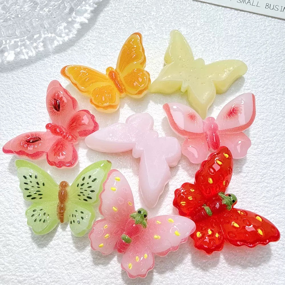 Fruit Butterfly Charms For Diy Craft