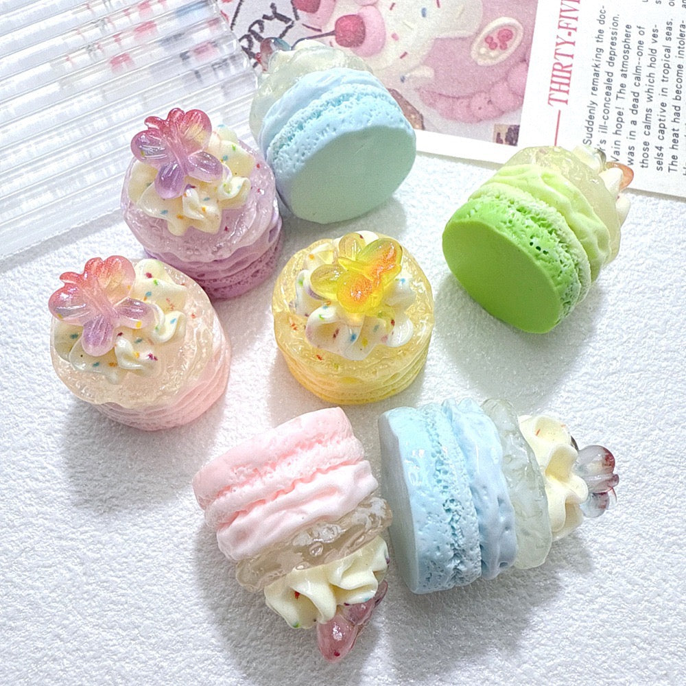 Butterfly Cream Cake Charms