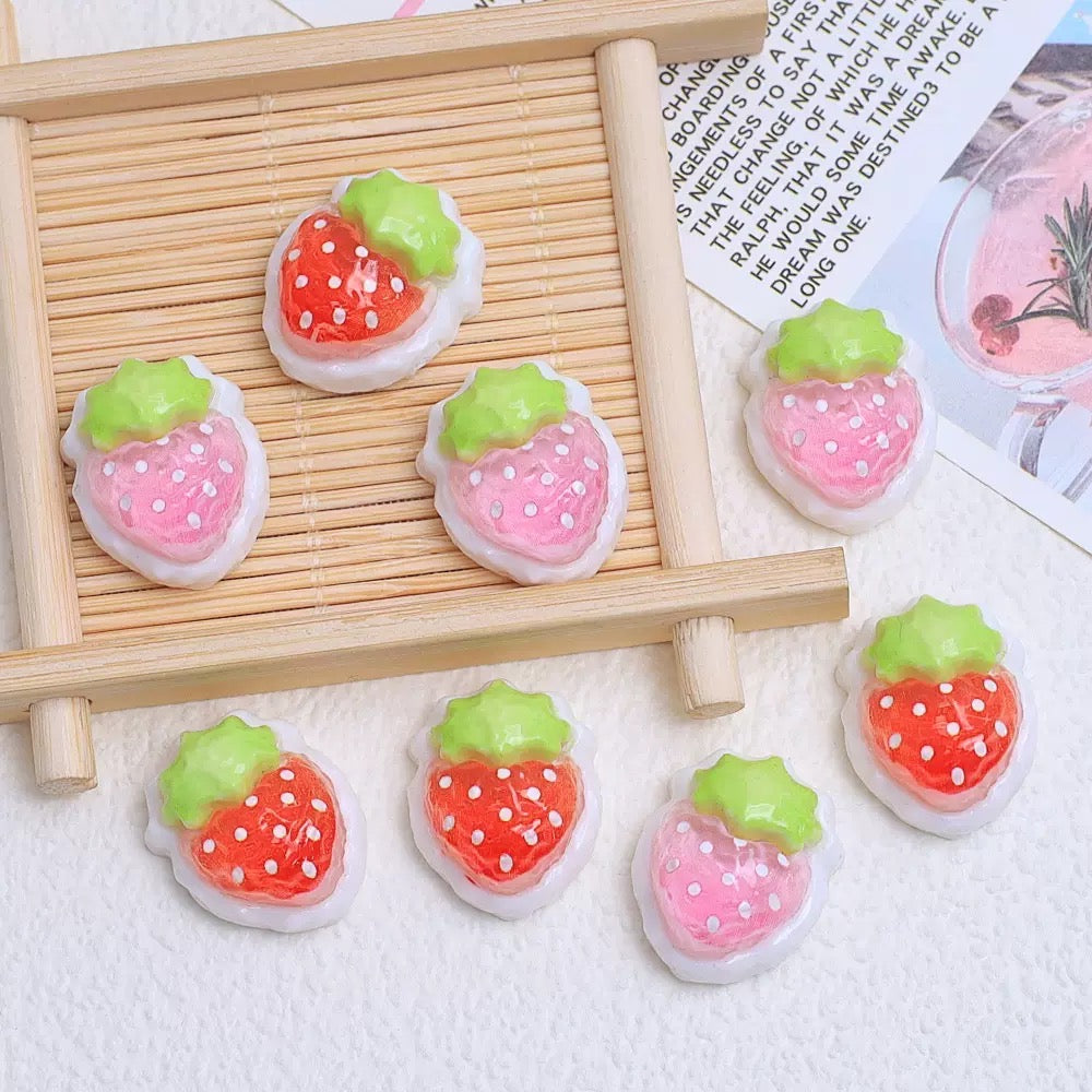 Crystal Strawberry Charms