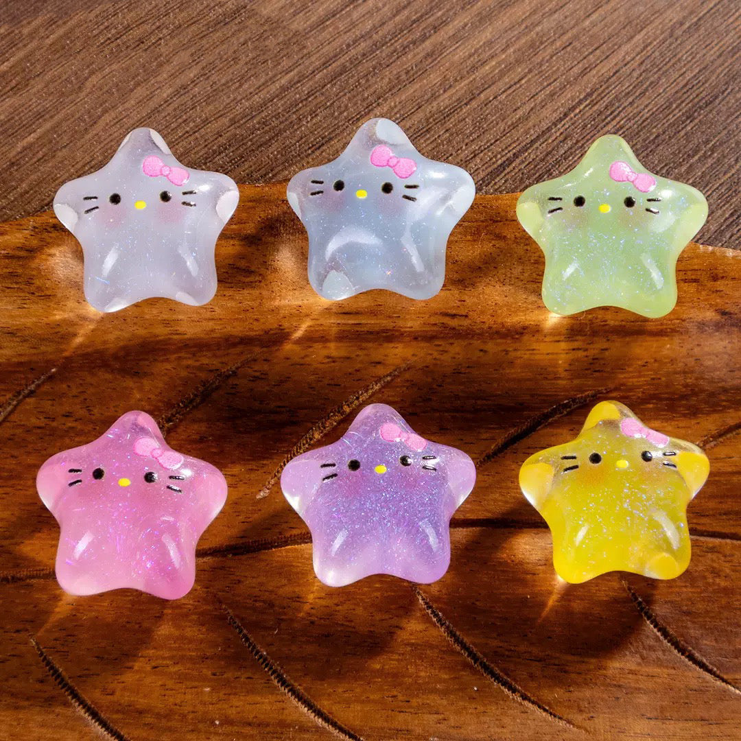 Glitter Hello Kitty Star Charm