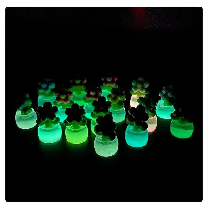 Luminous Glitter Bonsai Flower Charm