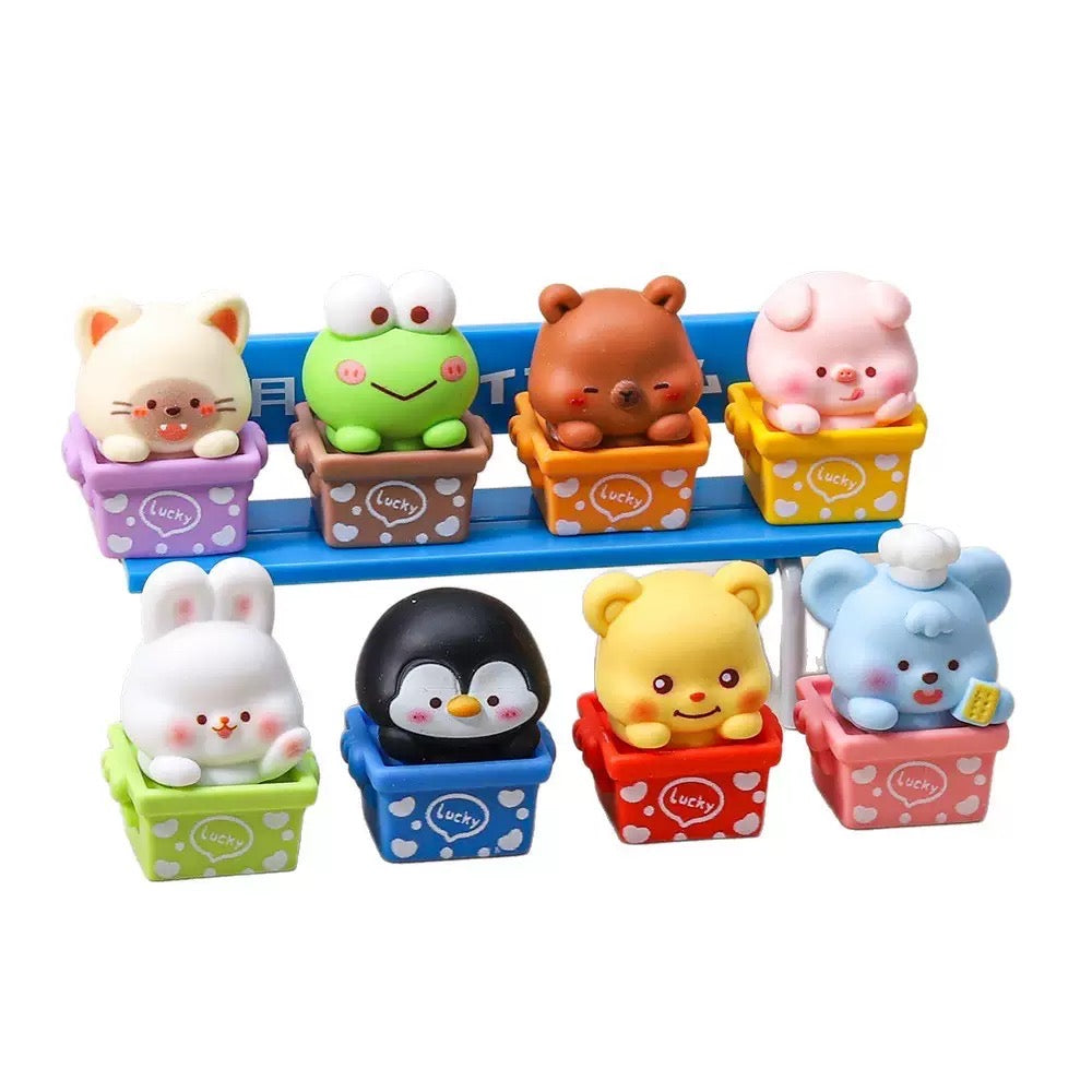 3D Cartoon Animal Box Figurine