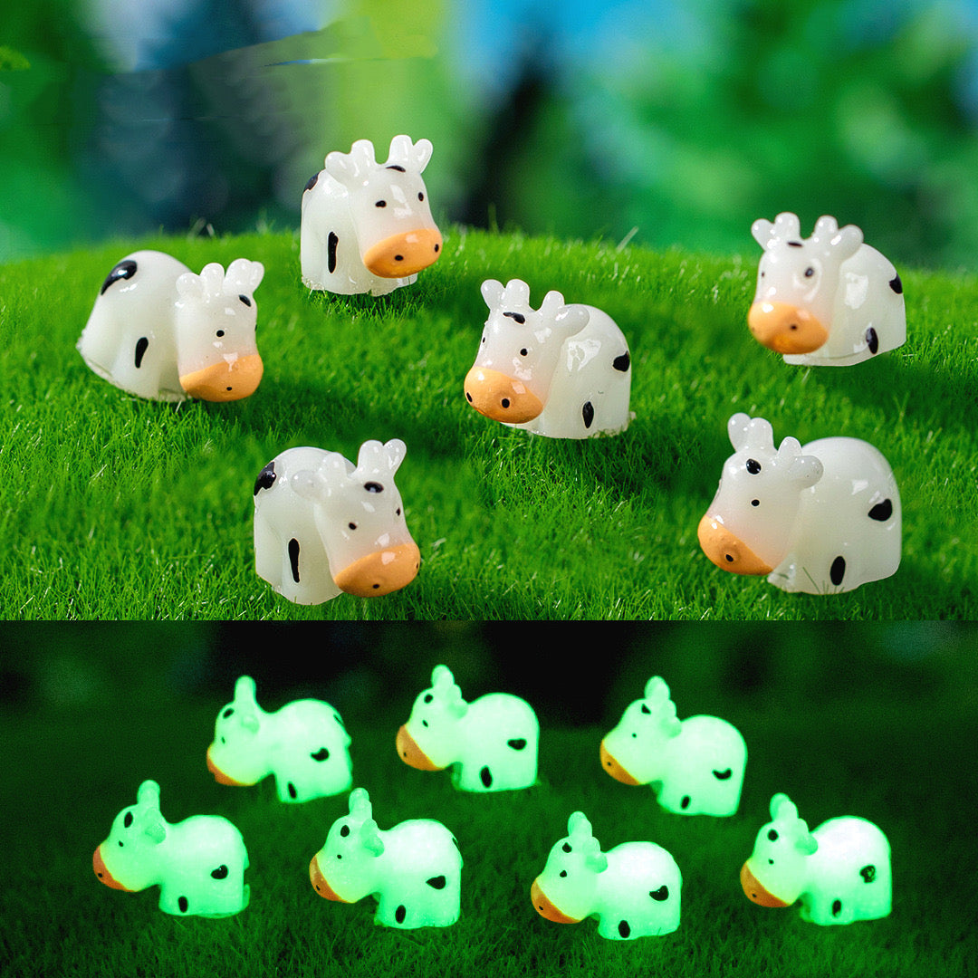 Luminous Cute Cow Charms