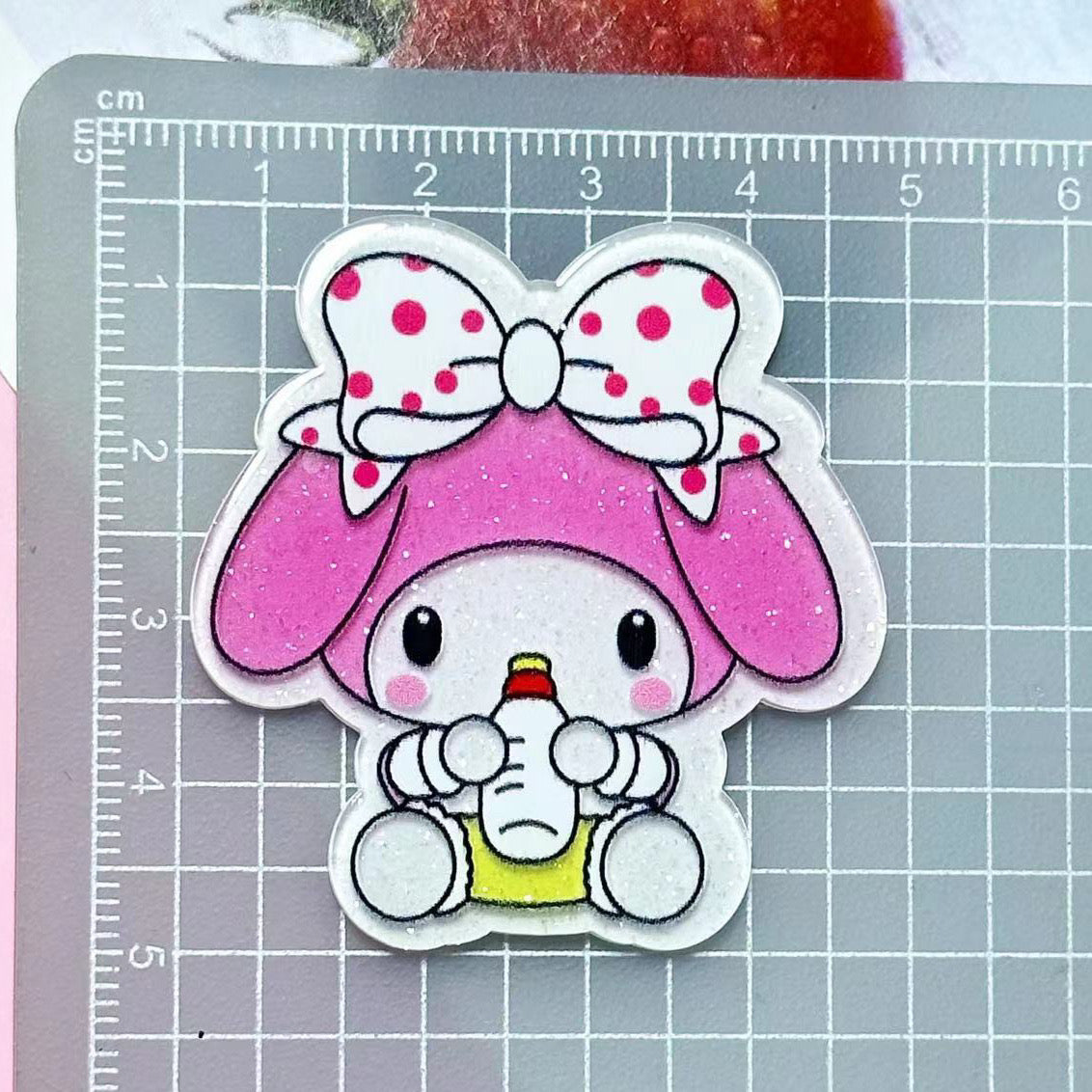 Big Sanrio Drinking Acrylic Patch