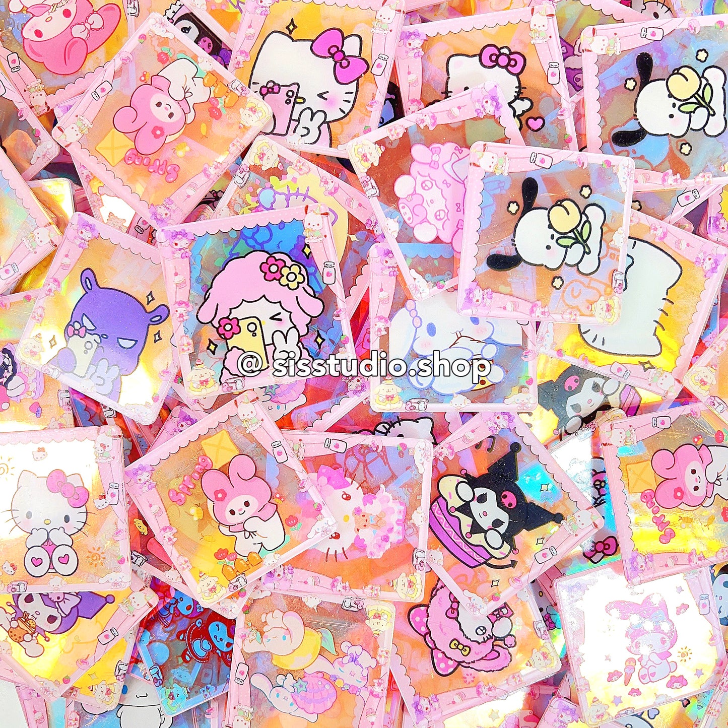 Sanrio Squares Double Side Laser Acrylics