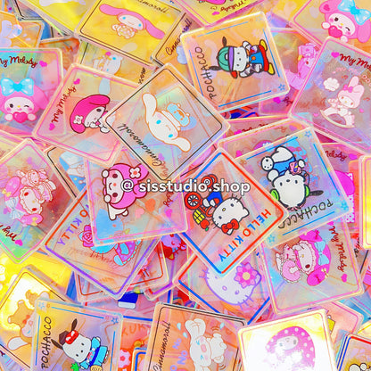 Sanrio Squares Double Side Laser Acrylic