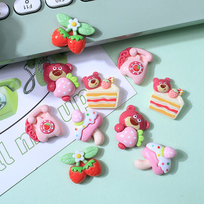 Bear Cake Strawberry Charms