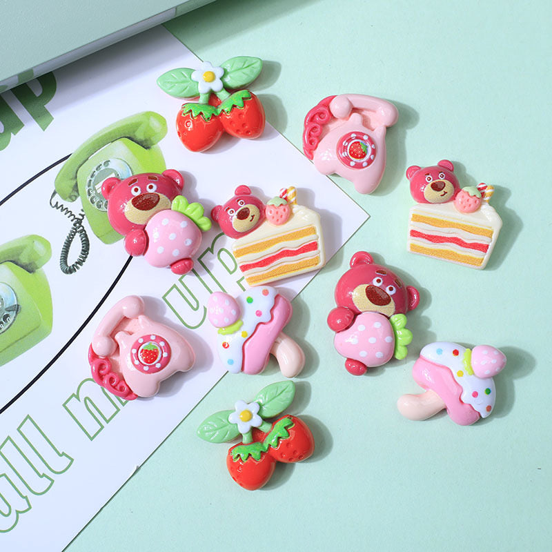 Bear Cake Strawberry Charms