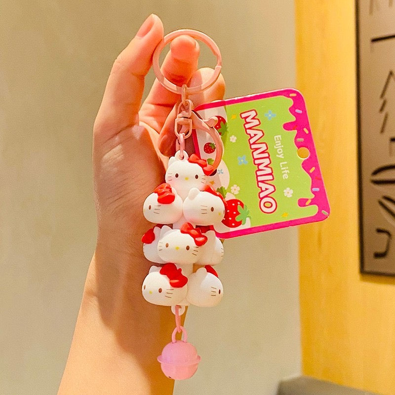 KITTY KUROMI JENGA KEYCHAIN