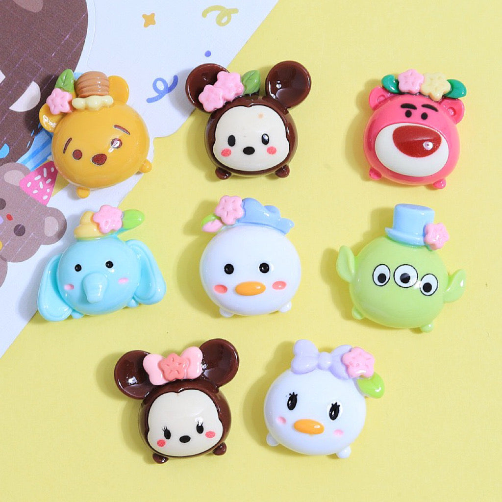 Cartoon Animal Flower Charms