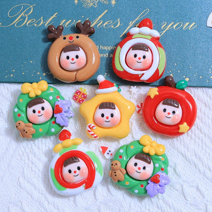 Medium Size Christmas Cute Girl Charms