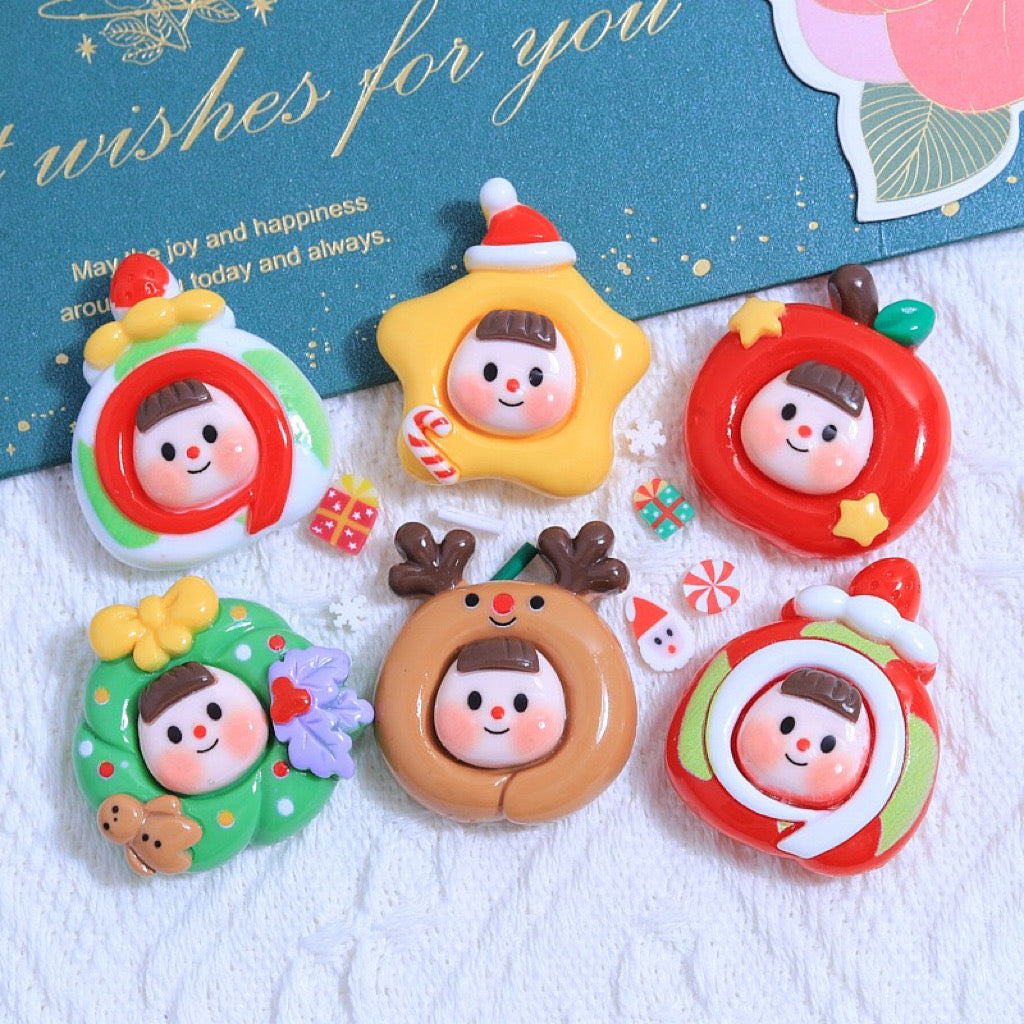 Medium Size Christmas Cute Girl Charms