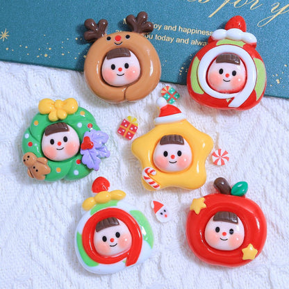 Medium Size Christmas Cute Girl Charms