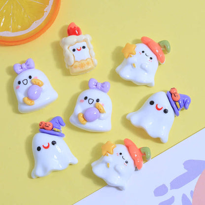 Candle Ghost Happy Halloween Charms