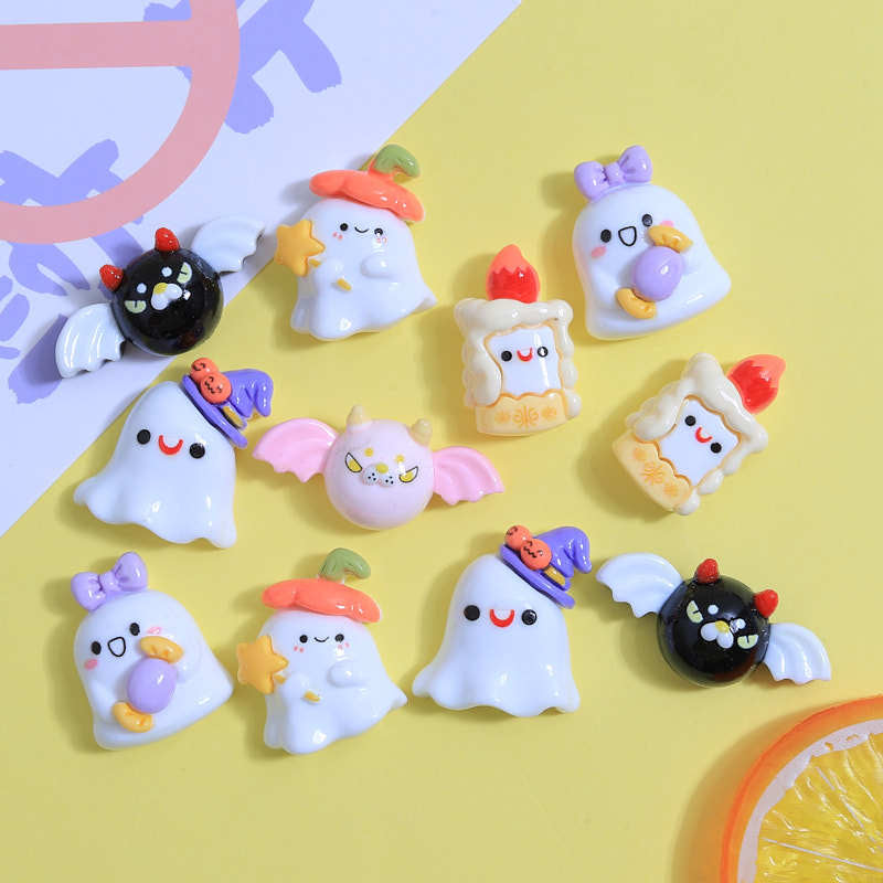 Candle Ghost Happy Halloween Charms