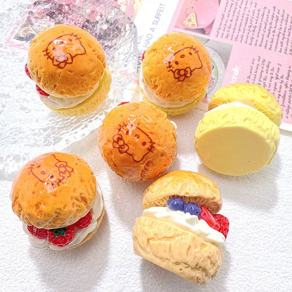 3D Kitty Fruit Hamburger Figurine