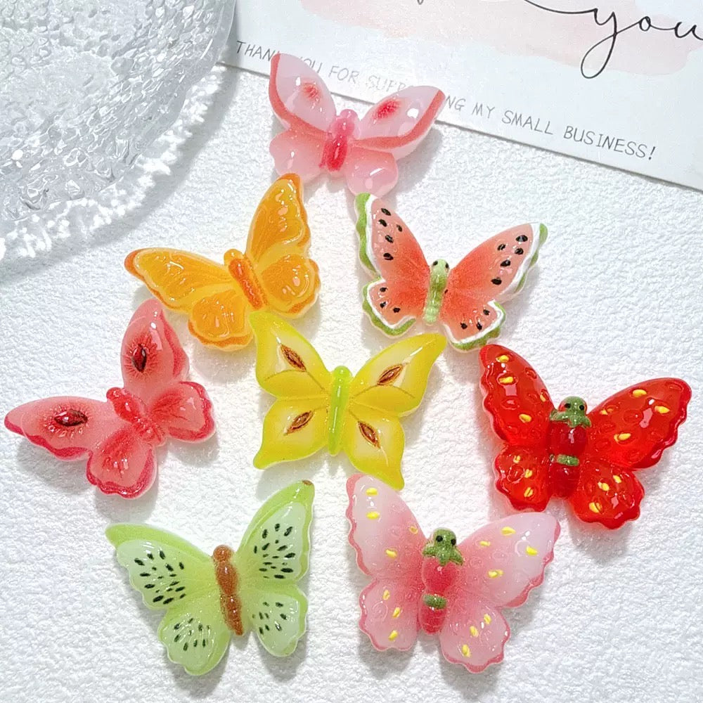 Fruit Butterfly Charms For Diy Craft
