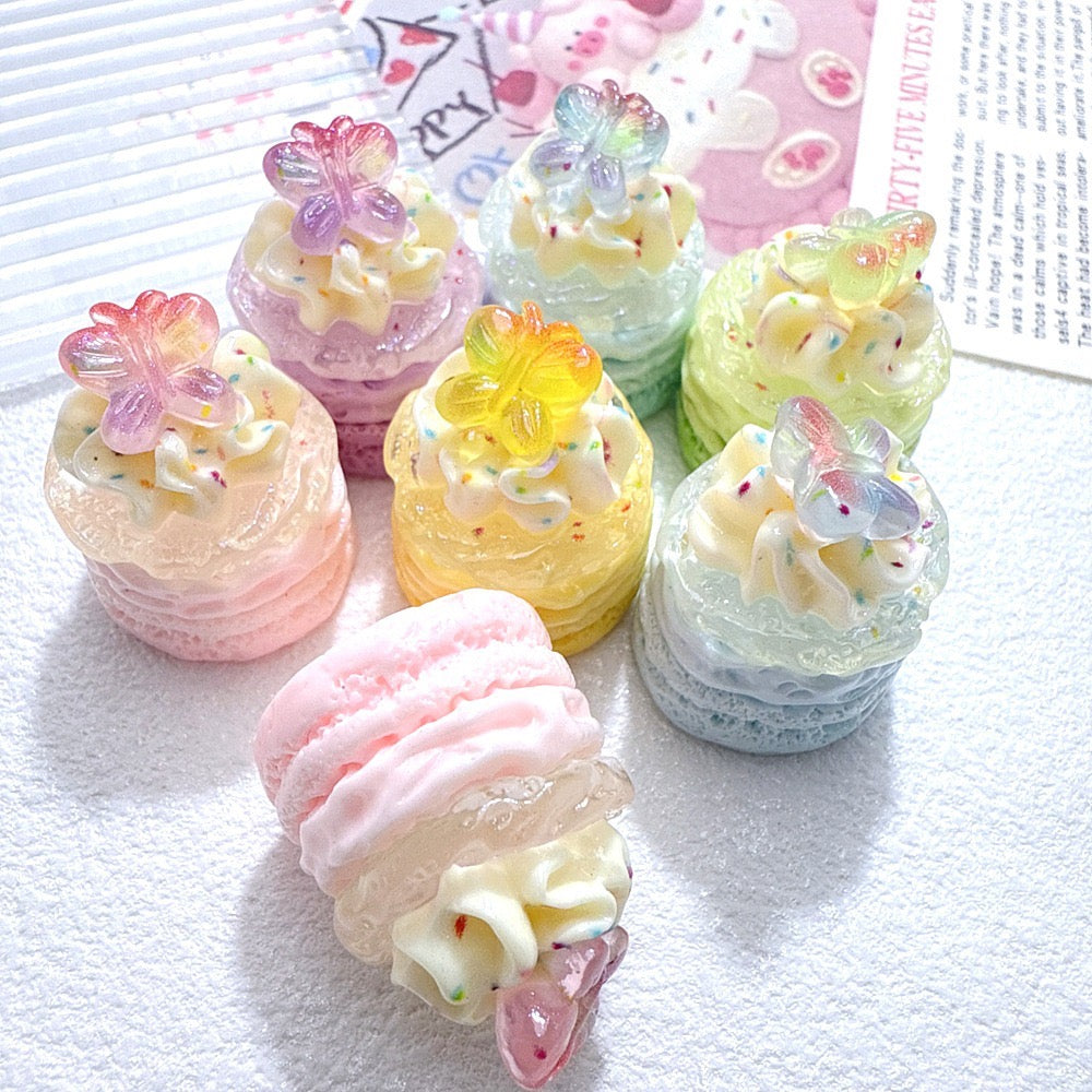 Butterfly Cream Cake Charms