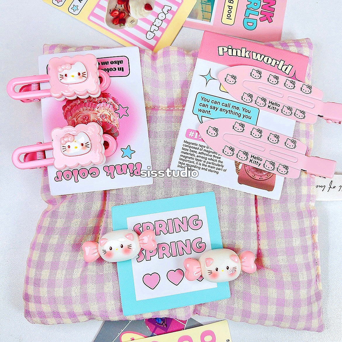 Kitty Set Hair Clips