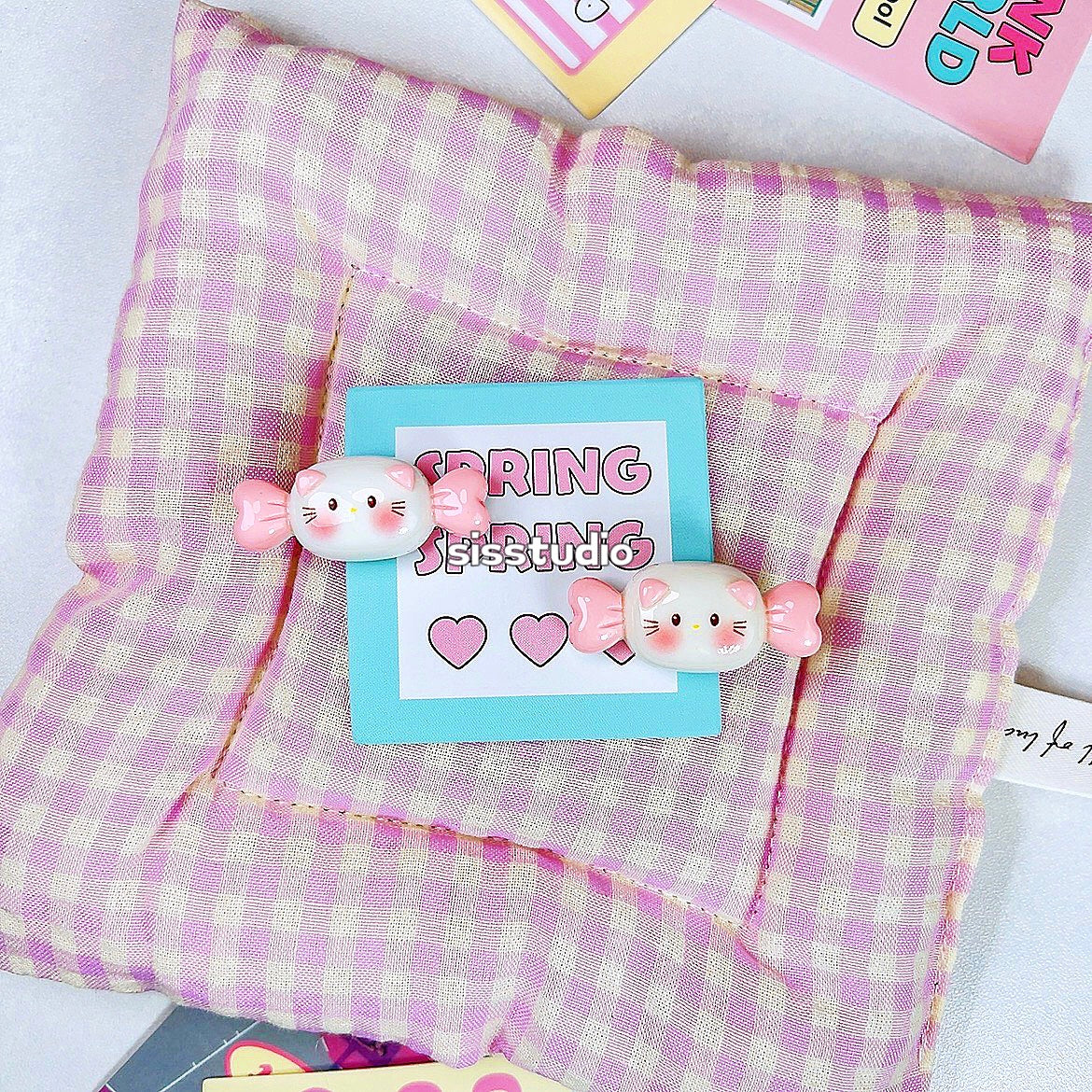 Kitty Set Hair Clips