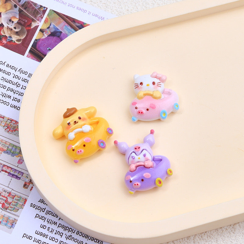 Sanrio Driving Piggy Car Charms