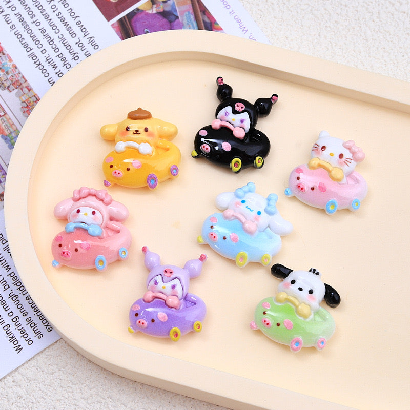 Sanrio Driving Piggy Car Charms