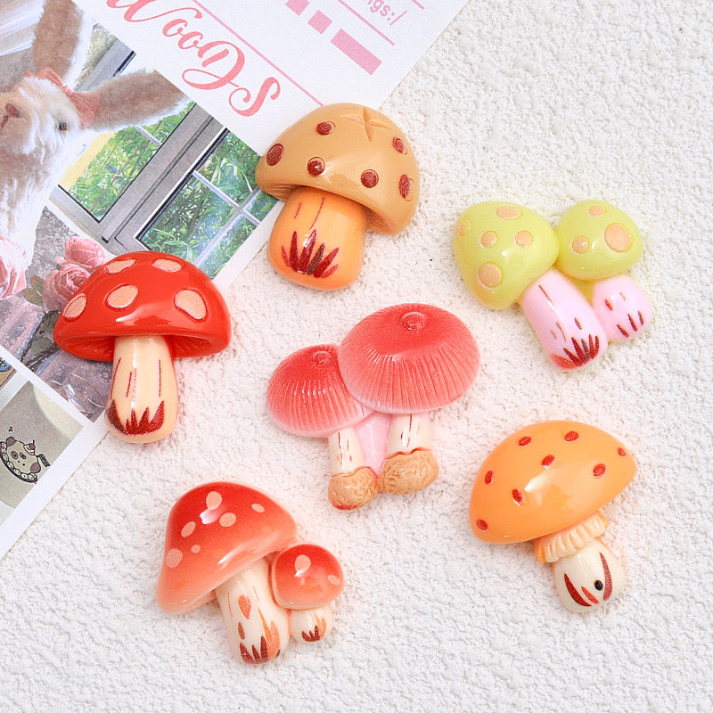 Cartoon Mushroom Charms