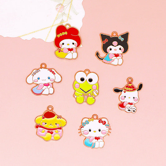 Sanrio Family Alloy Charms For Jewelry Making