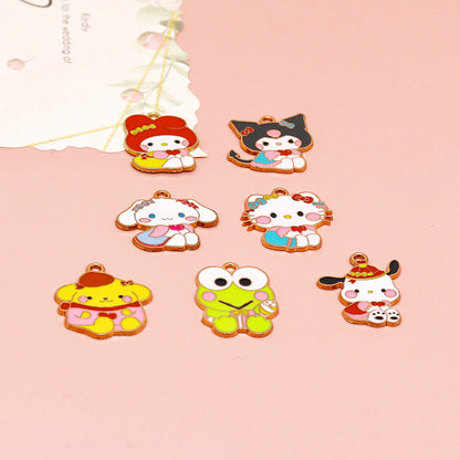 Sanrio Family Alloy Charms For Jewelry Making