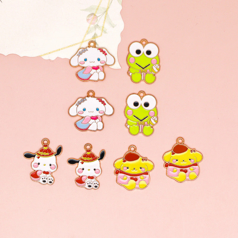 Sanrio Family Alloy Charms For Jewelry Making