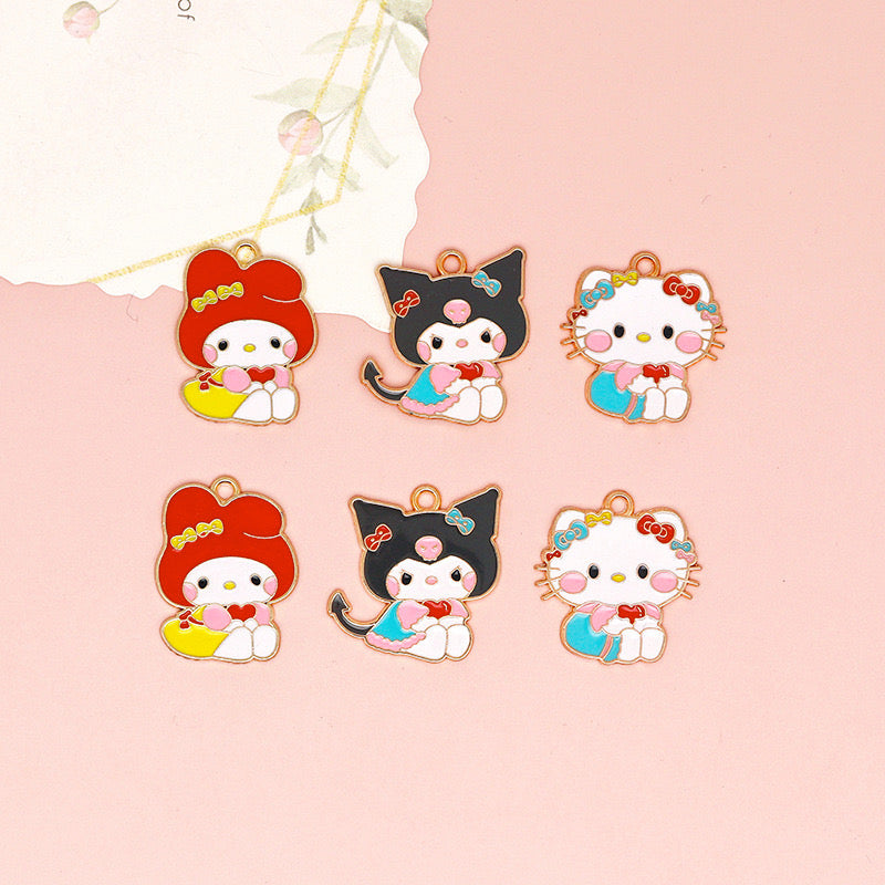 Sanrio Family Alloy Charms For Jewelry Making