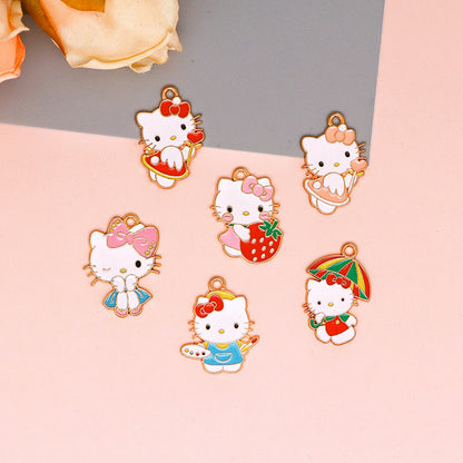 Cute Kitty Alloy Charms For Jewelry Making