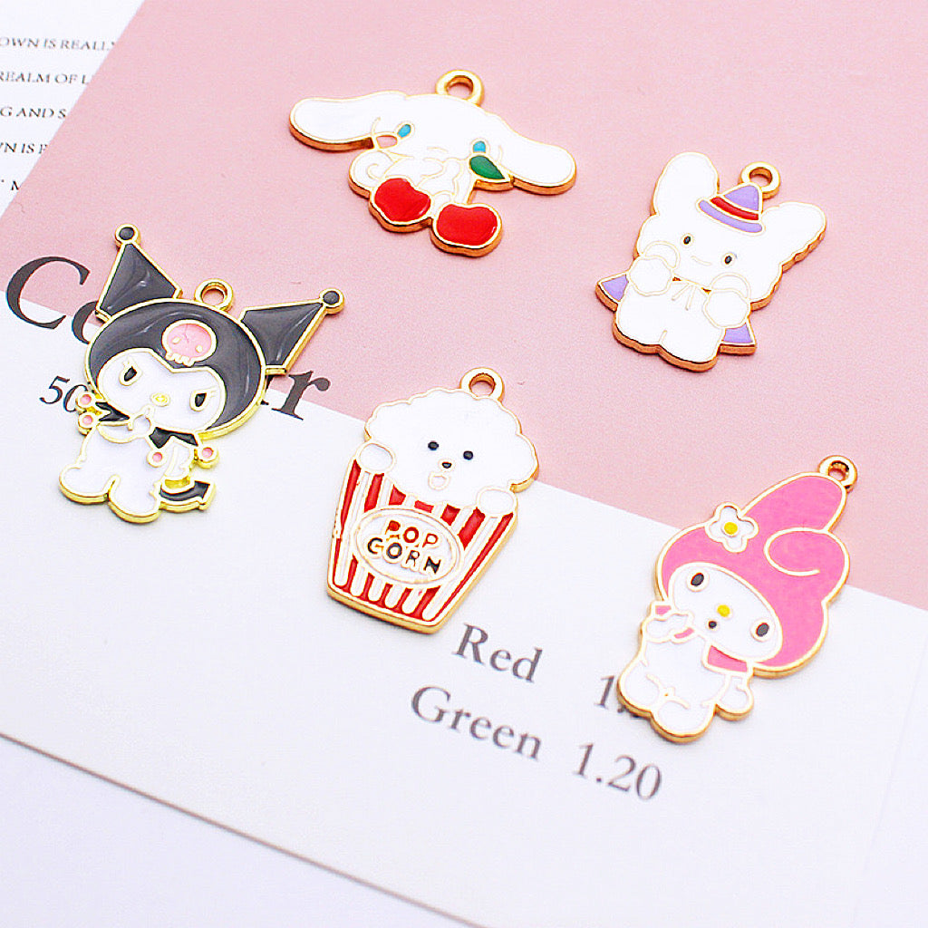Kuromi Melody Rabbit Alloy Charms For Jewelry Making
