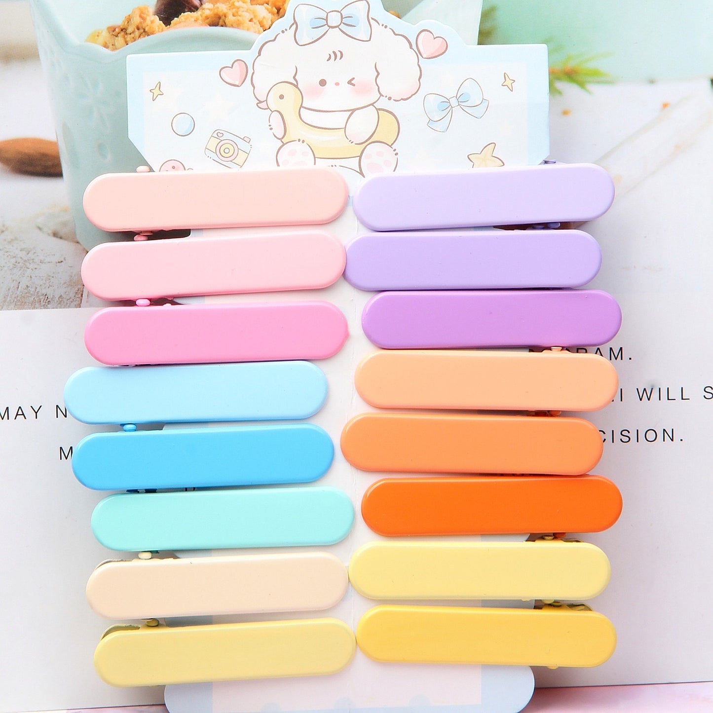 New！Hair Clips Diy Base Macaron Color