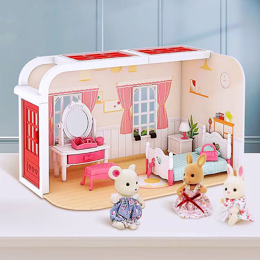 Conjunto de casa de muñecas en miniatura
