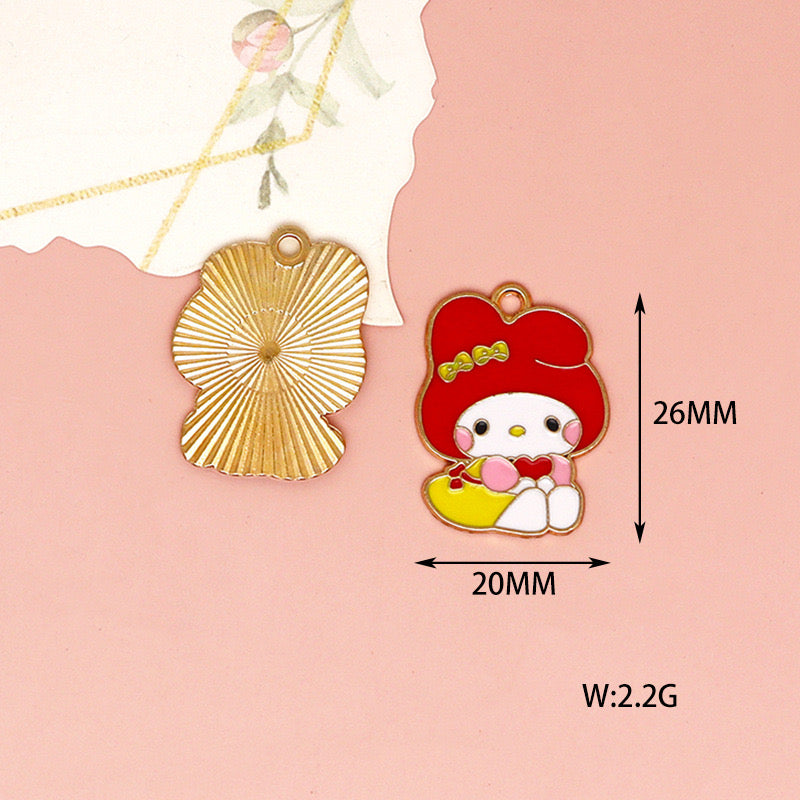 Sanrio Family Alloy Charms For Jewelry Making