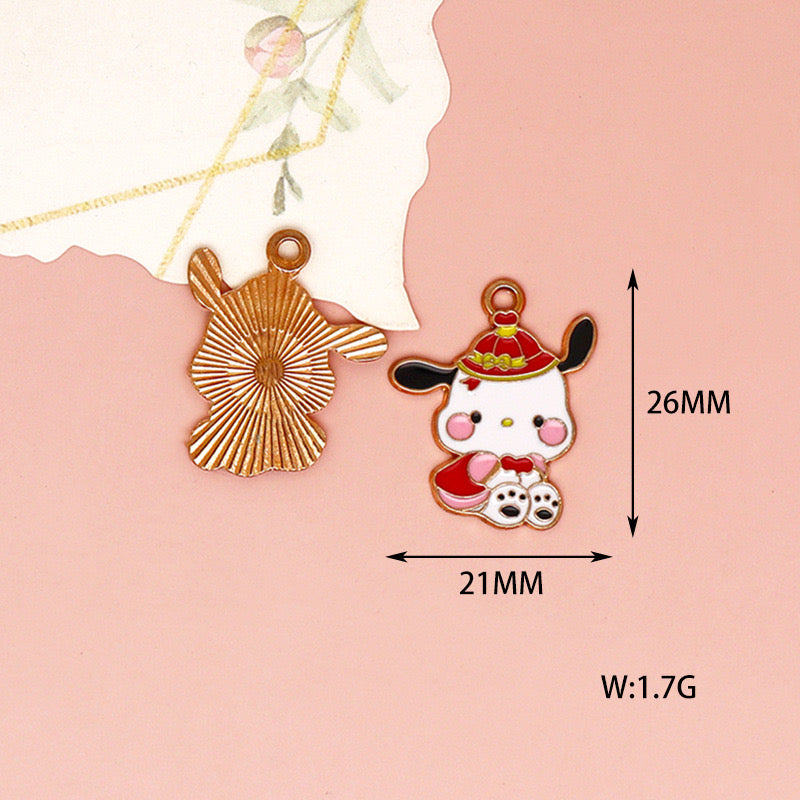 Sanrio Family Alloy Charms For Jewelry Making