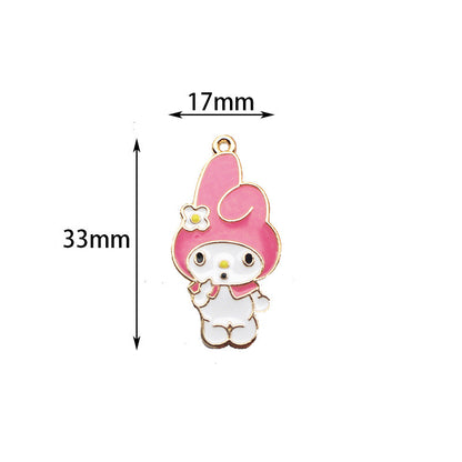 Kuromi Melody Rabbit Alloy Charms For Jewelry Making