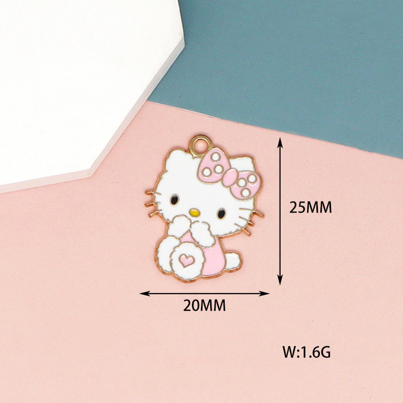 Kitty Bowknot Alloy Charms For Jewelry Making