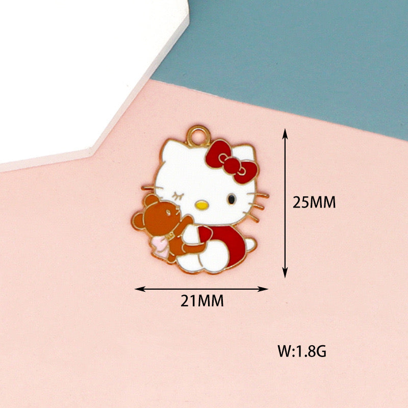 Kitty Bowknot Alloy Charms For Jewelry Making