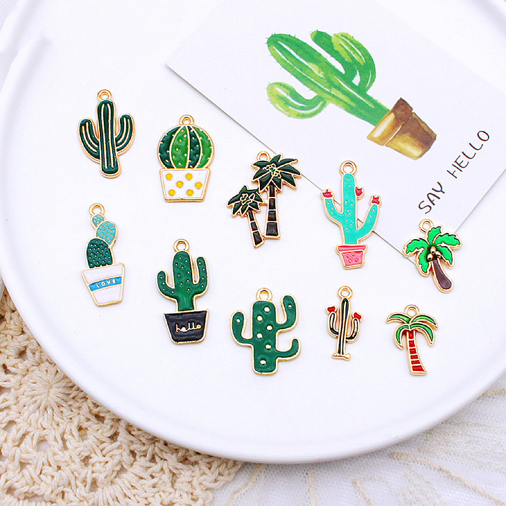 Cactus Alloy Charms For Jewelry Making