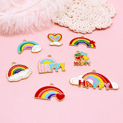 Rainbow  Alloy Charms For Jewelry Making