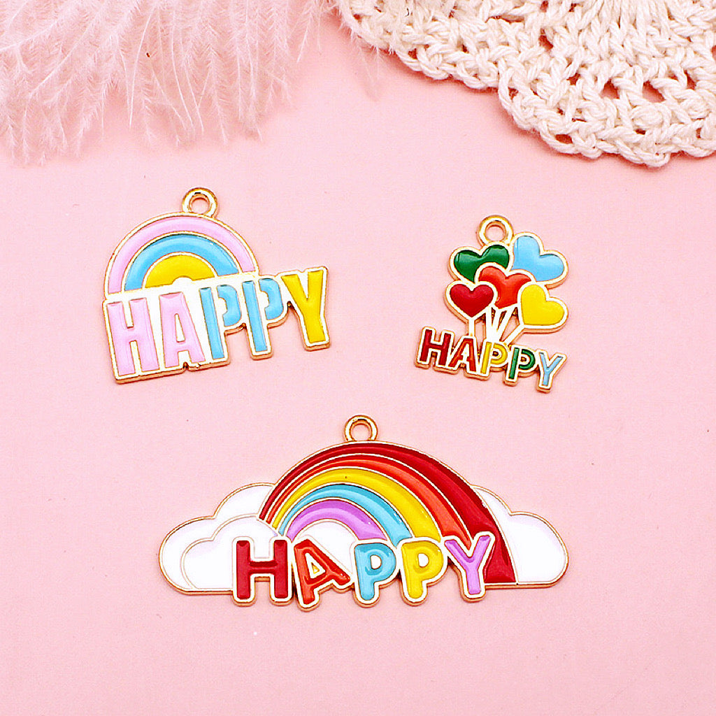 Rainbow  Alloy Charms For Jewelry Making