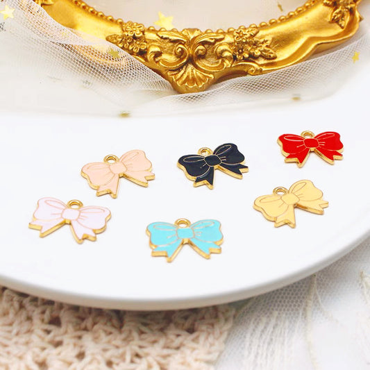 Bowknot Alloy Charms For Jewelry Making