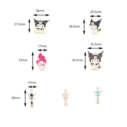 Melody&Kuromi Alloy Charms For Jewelry Making