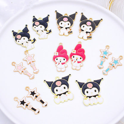 Dijes de aleación de Melody&amp;Kuromi para la fabricación de joyas 