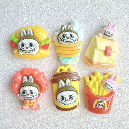 Labubu Fries Burger Charms