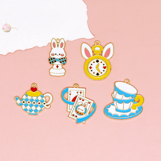 Alice In Wonderland Alloy Charms For Jewelry Making