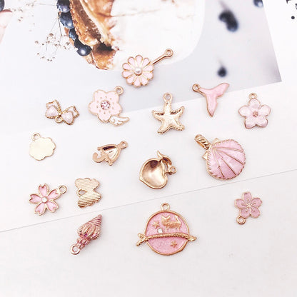 New Pink Alloy Charms For Jewelry Making