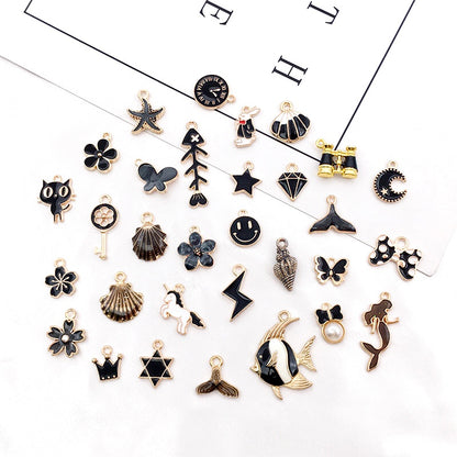 New Black Alloy Charms For Jewelry Making